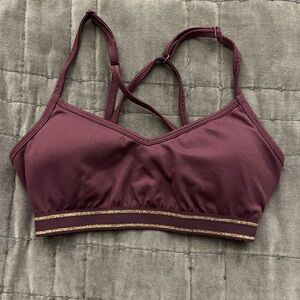 Women's size XS ‘So’ brand purple sports Bra